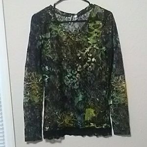 BKE Sheer Lace Blouse
